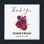 Elegant Magenta Rose Floral Bouquet Wedding Magnet<br><div class="desc">A favour magnet with a beautiful image of a bouquet of magenta and pink flowers.</div>