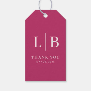 Elegant Magenta Thank You Tag