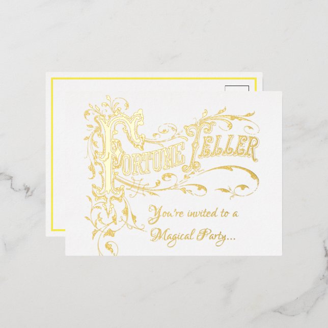 Elegant Magic Show Birthday Party Invitation  (Front/Back)
