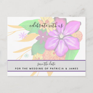 Elegant, Magical, & Bold Floral Save the Date Postcard