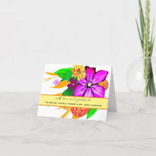 Elegant, Magical, & Bold Floral Thank You Card