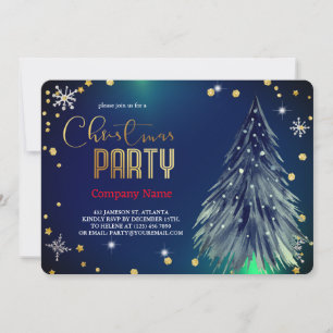 Elegant Magical Christmas Pines Festive Invitation