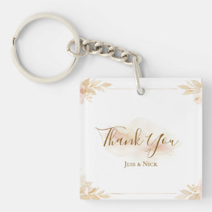 Elegant Magical Whimsical Wedding Thank You Pin Key Ring