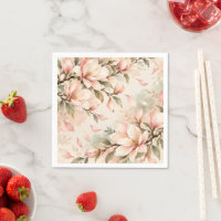 Elegant Magnolia Blossom Botanical Pattern