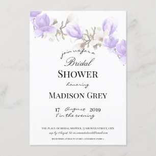 Elegant Magnolia Blossom Bridal Shower Invitation