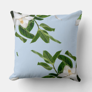 Elegant Magnolia Blossom Throw Pillow