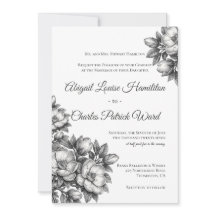 Elegant Magnolia Blossom Wedding Invitation