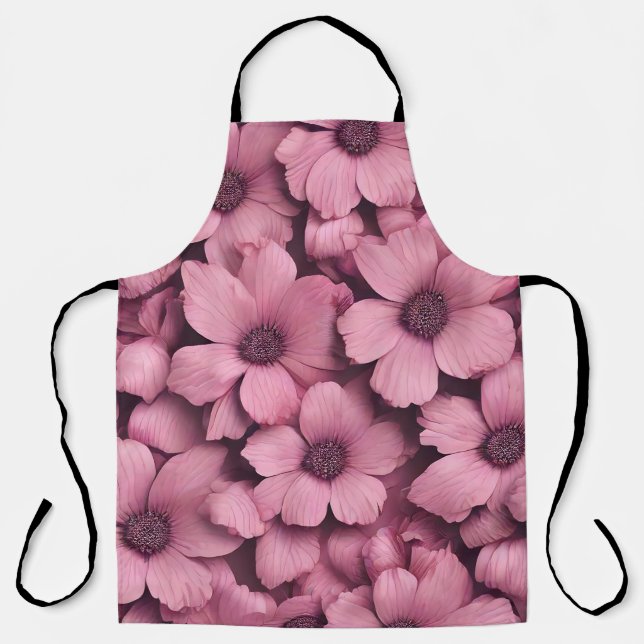 Elegant Magnolia Blush Apron (Front)