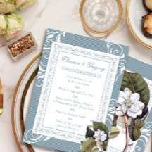 Elegant Magnolia Custom Wedding Menus