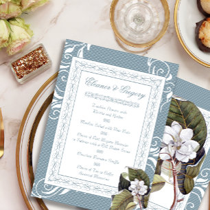 Elegant Magnolia Custom Wedding Menus