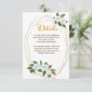 Elegant Magnolia Details Enclosure Card