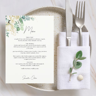 Elegant Magnolia Eucalyptus Wedding Menu