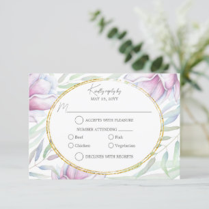 Elegant Magnolia Floral RSVP