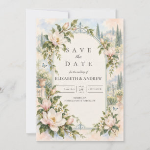 Elegant Magnolia Garden Wedding Save The Date