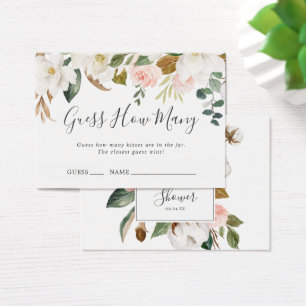 Elegant Magnolia Guess How Many Kisses Game