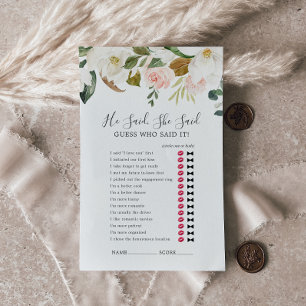 Elegant Magnolia He Said She Said Game Flyer