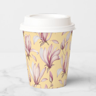 Elegant Magnolia Paper Cups