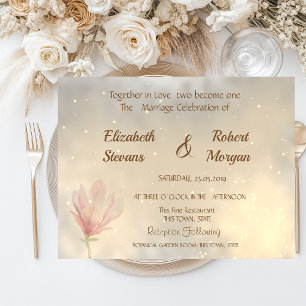 Elegant Magnolia  Wedding Invitation