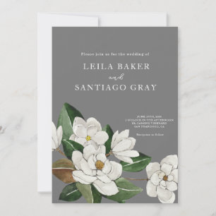 Elegant Magnolia Wedding Invitation