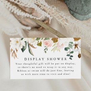 Elegant Magnolias Baby Shower Display Shower Enclosure Card