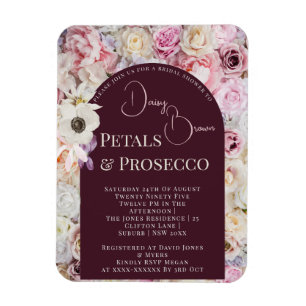 Elegant Mahogany Floral Arch Summer Bridal Shower Magnet
