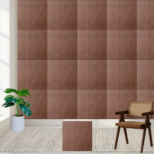 Elegant Mahogany Wood Grain - Brown Wooden  Tile