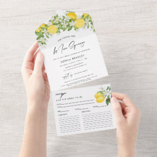 Elegant Main Squeeze Bridal Shower All In One Invitation