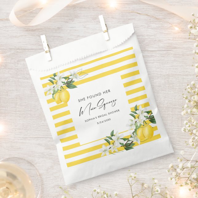 Elegant Main Squeeze Bridal Shower Favour Bags (Clipped)