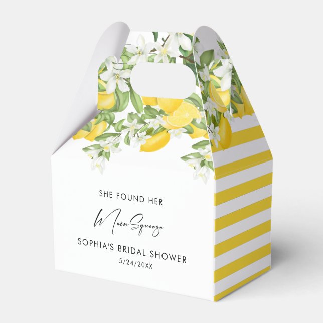 Elegant Main Squeeze Bridal Shower  Favour Box (Front Side)