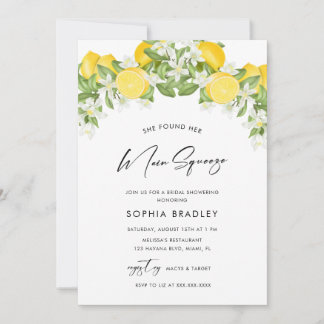 Elegant Main Squeeze Bridal Shower Invitation