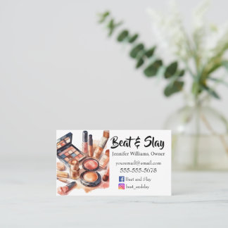 Elegant Make-Up Artist Business Card