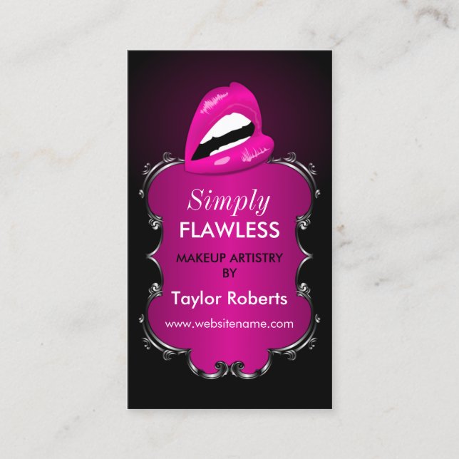 Elegant Makeup Artist Business Card (Front)