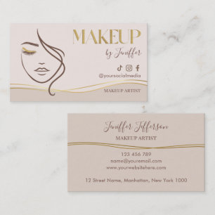 Elegant makeup artist Business Card