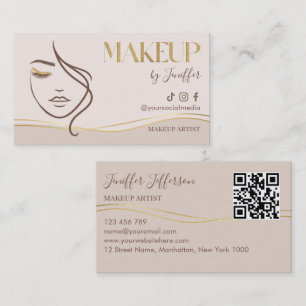 Elegant makeup artist Business Card