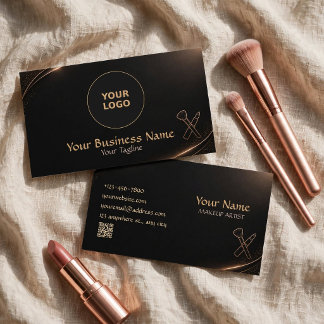 Elegant Makeup Artist Business Card