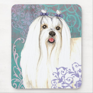 Elegant Maltese Mouse Pad