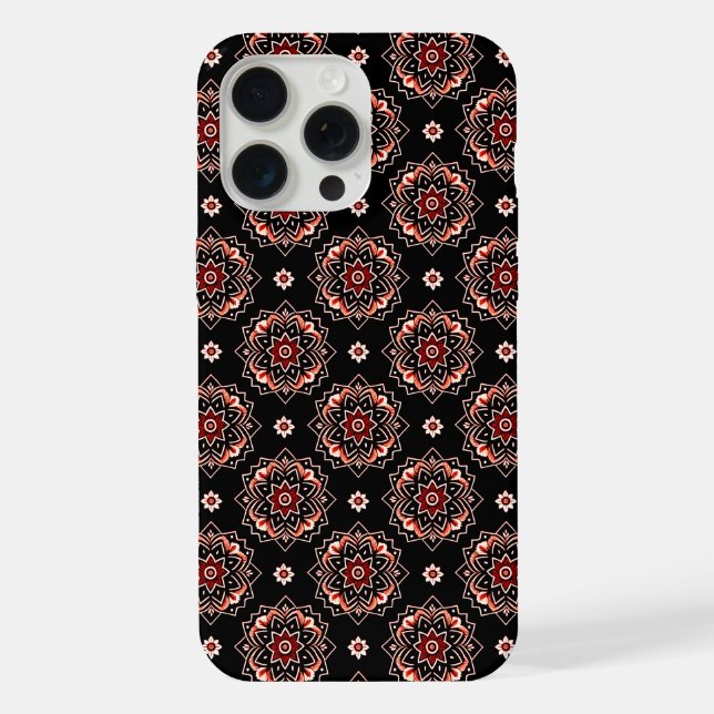 Elegant Mandala Boho Floral Pattern iPhone Case (Back)