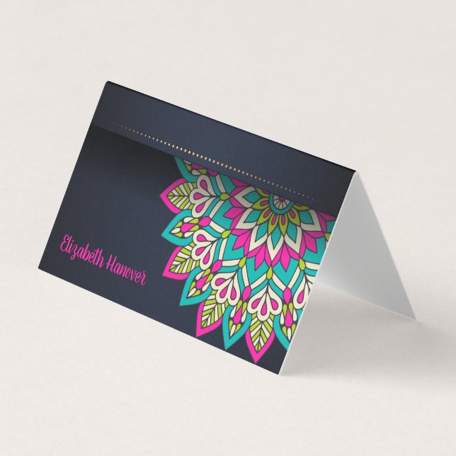 Elegant Mandala  Business Card (Front)