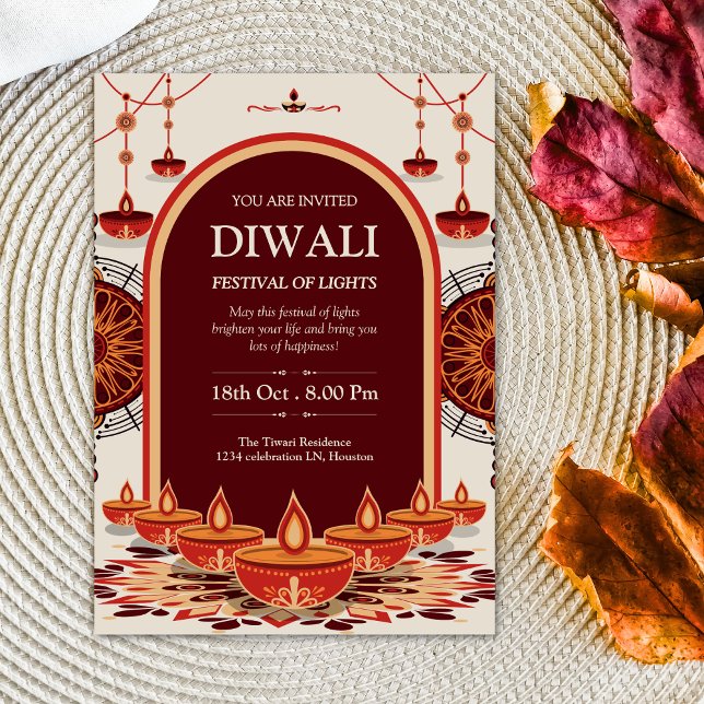Elegant mandala Diwali Festival of Lights  Invitation (Creator Uploaded)