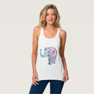 Elegant Mandala Elephant : Wearable Artistry Singlet