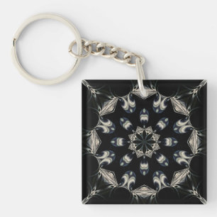 Elegant Mandala Key Ring