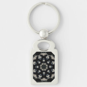 Elegant Mandala Key Ring