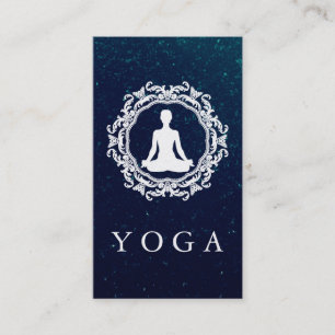 Elegant Mandala Logo Yoga Healing Health Business Card