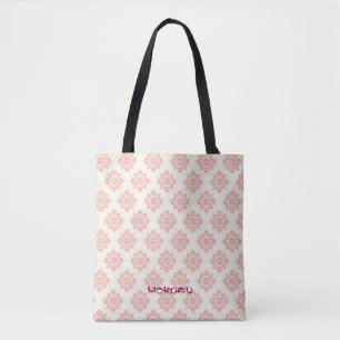 Elegant Mandala Pattern Tote Bag with Pink