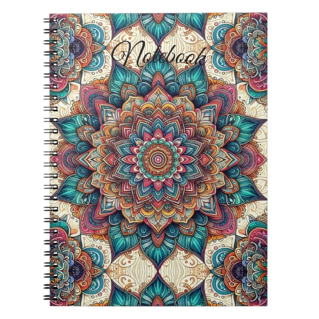 Elegant Mandala  Spiral Photo Notebook (Front)
