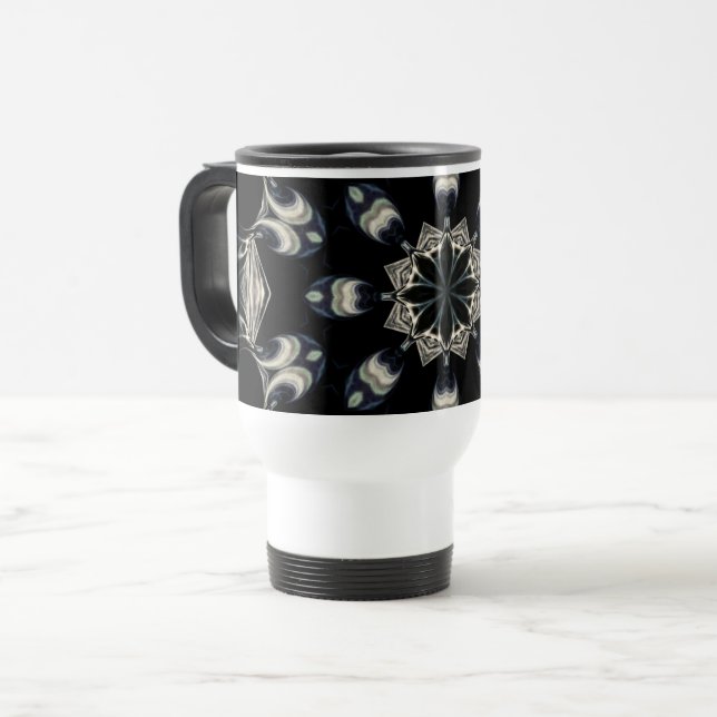 Elegant Mandala Travel Mug (Front Left)