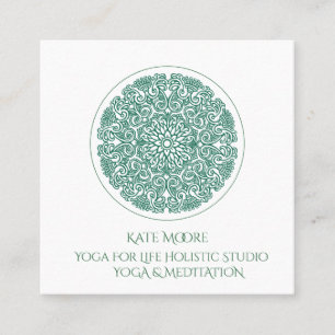 Elegant Mandala Yoga Symbol Of Universe Holistic Square Business Card