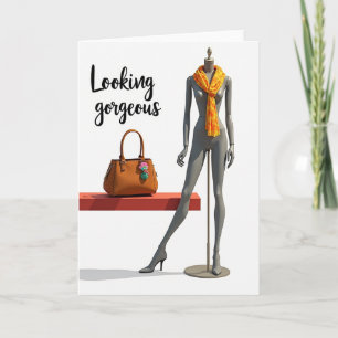 Elegant Mannequin Birthday Card