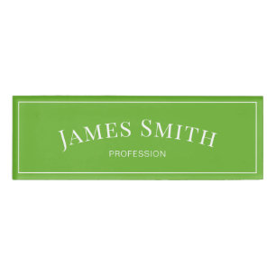 Elegant Mantis Green Minimalist Professional Name Tag