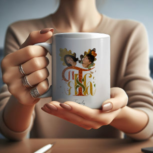 Elegant Manuscript Thanks Autumn Foliage Photos Coffee Mug